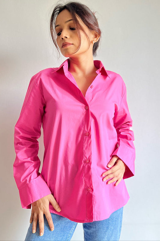 Blossom Pink Cotton Shirt for Petites